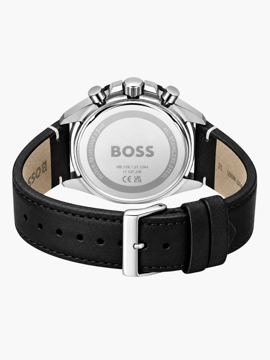 HB. Cloud Chronograph Black Leather