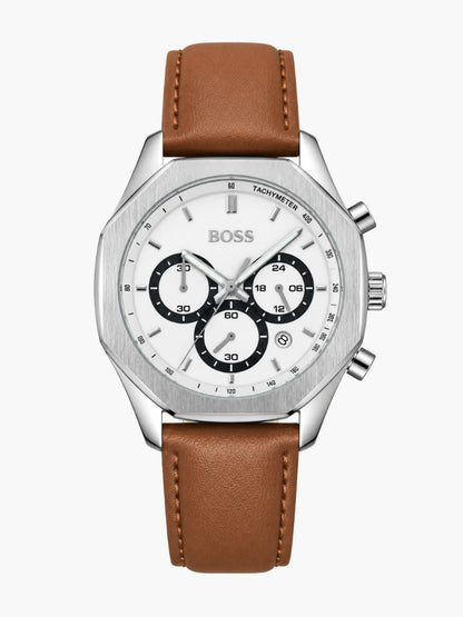 HB. Cloud Chronograph Brown Leather