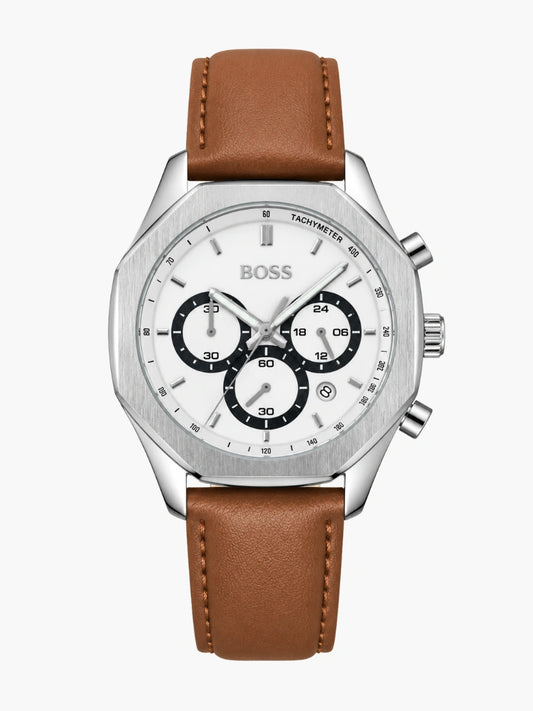 HB. Cloud Chronograph Brown Leather