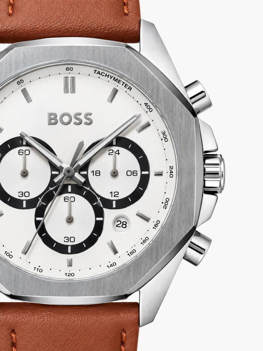 HB. Cloud Chronograph Brown Leather
