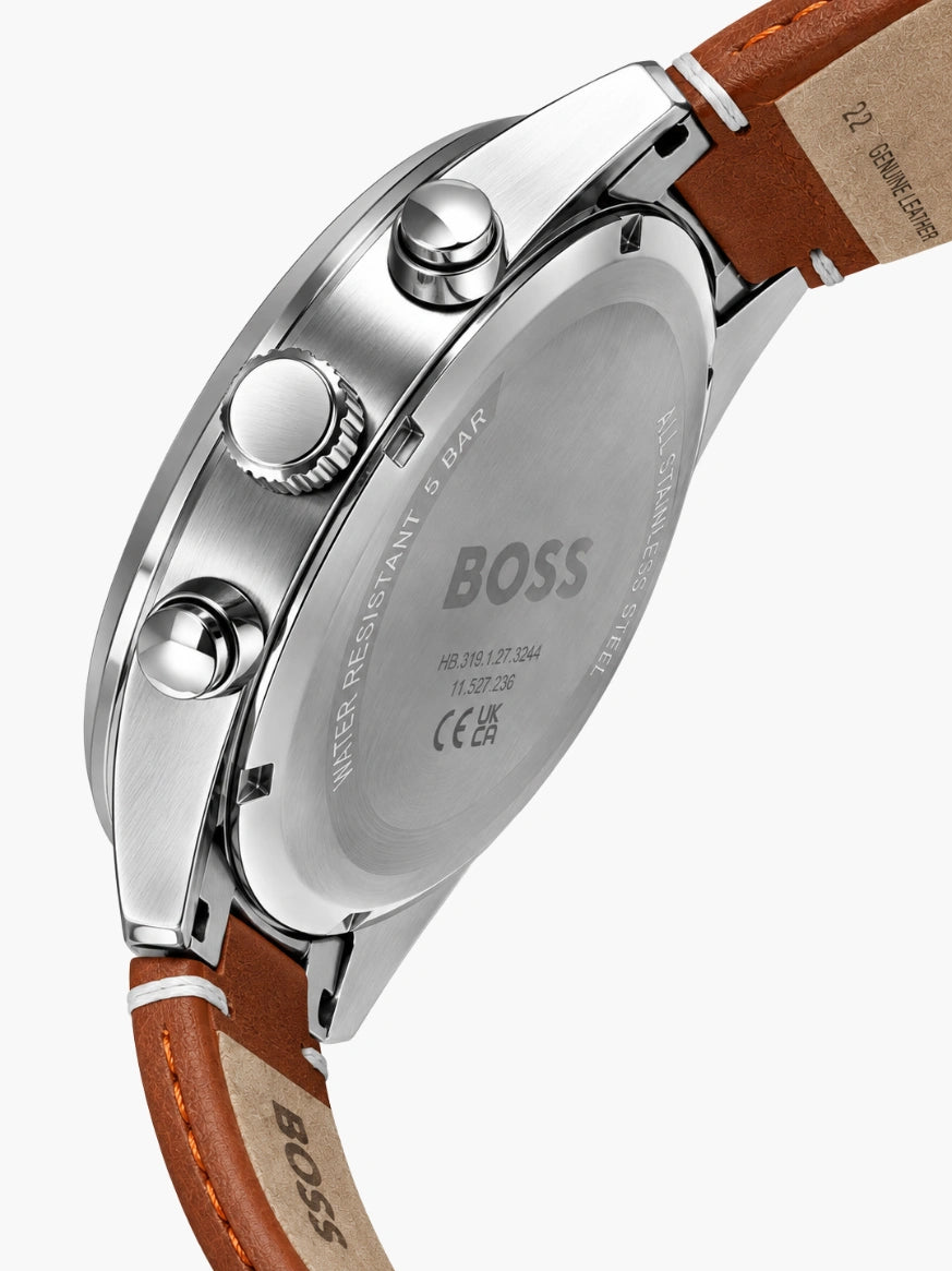 HB. Cloud Chronograph Brown Leather
