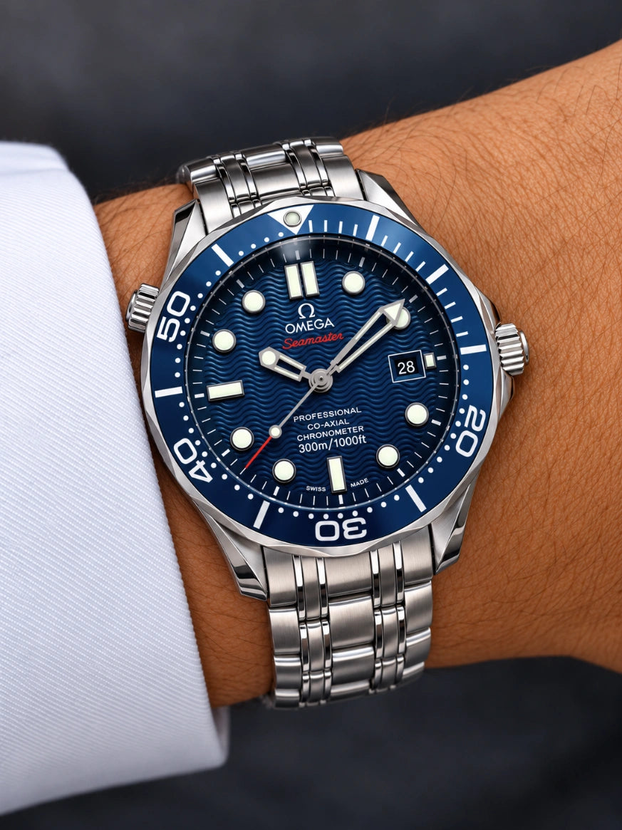 OM. Seamaster Diver 300M Blue SS