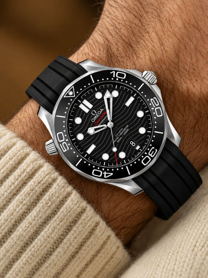 OM. Seamaster Diver 300M Black Rubber