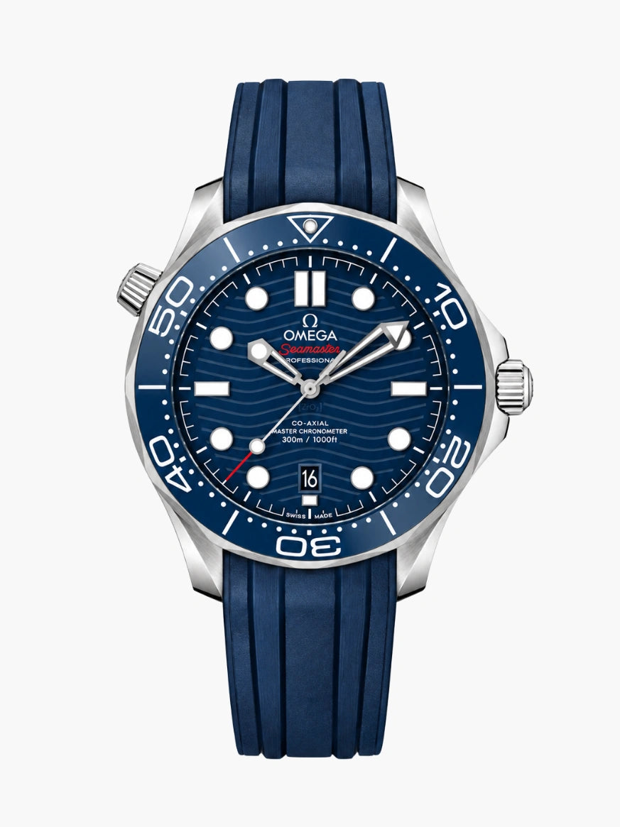 OM. Seamaster Diver 300M Blue Rubber
