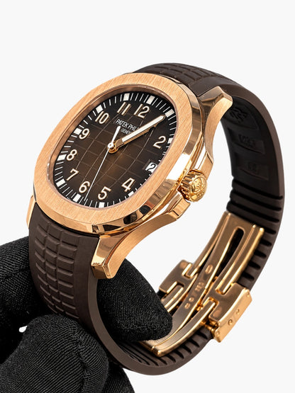 PP. Aquanaut 5167 Oro Rosa & Marrone Scuro