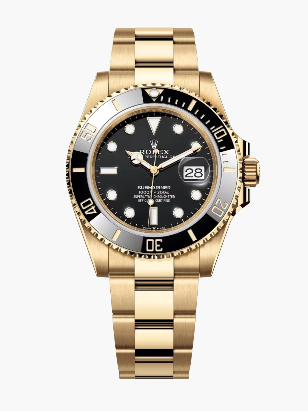 R. Submariner Date Gelbgoldfarben Schwarz