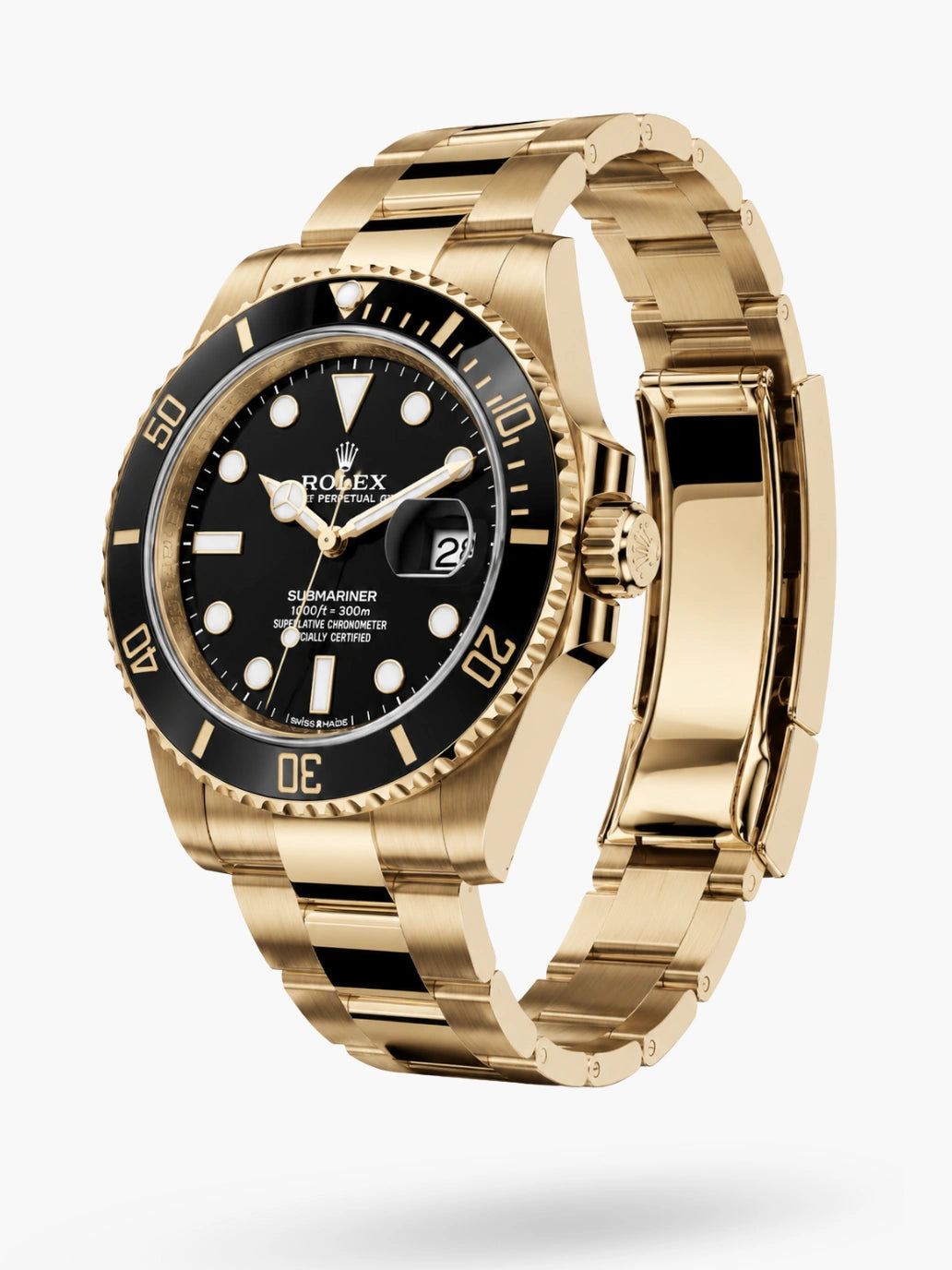 R. Submariner Date Gelbgoldfarben Schwarz