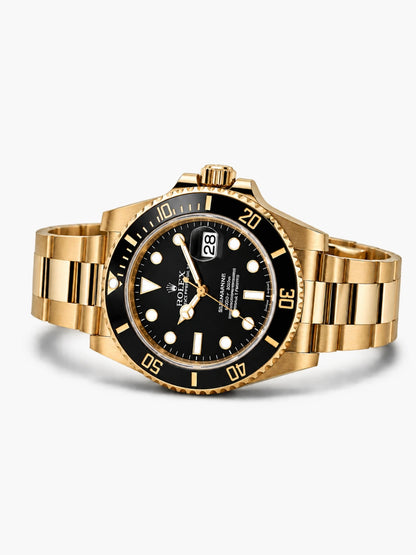 R. Submariner Date Gelbgoldfarben Schwarz